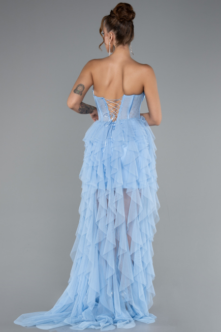 Robe De Soirée Longue Bleu clair ABU5071