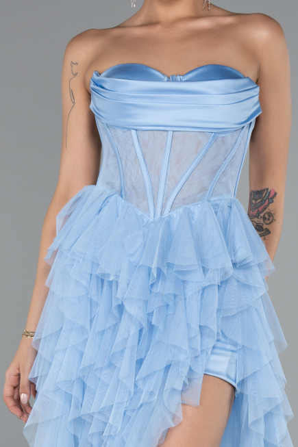 Robe De Soirée Longue Bleu clair ABU5071