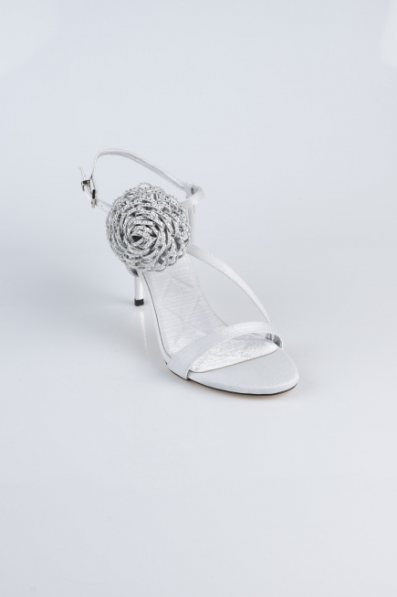 Chaussure de soirée Satin Argent AB1144