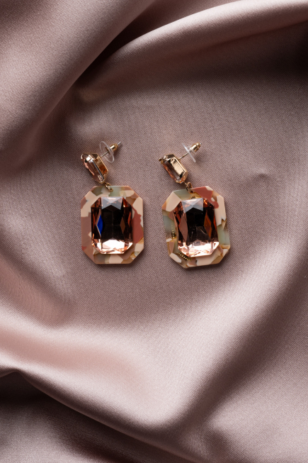 Boucle d'Oreille Rose BJ1037