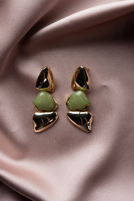 Boucle d'Oreille Vert BJ1042