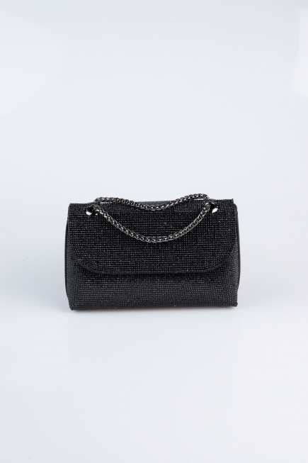 Sac de Soirée Luxe Plâtre Noir V934