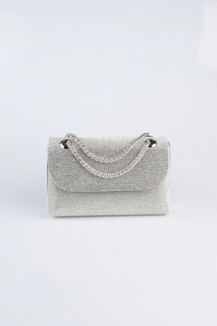 Sac de Soirée Luxe Plâtre Argent V934
