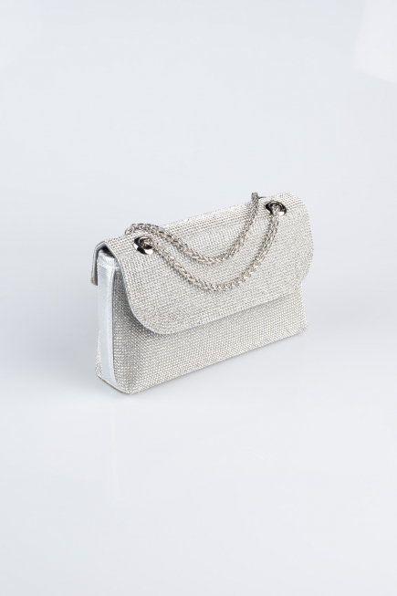 Sac de Soirée Luxe Plâtre Argent V934