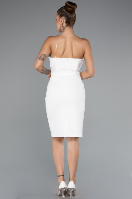 Robe de Cérémonie Courte Blanc ABK2362