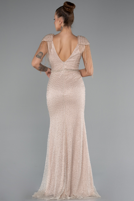 Robe de Soirée Longue Or ABU5132