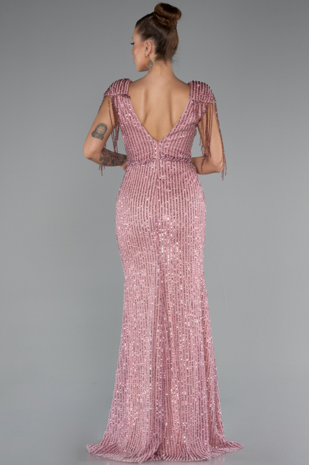 Robe de Soirée Longue Poudre ABU5132