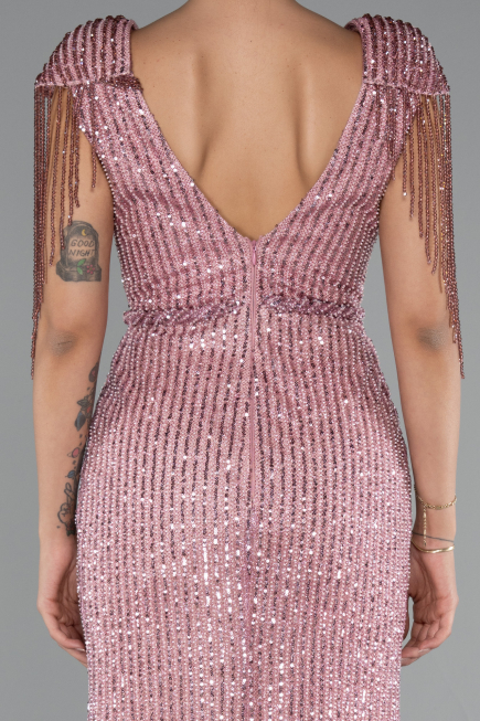 Robe de Soirée Longue Poudre ABU5132