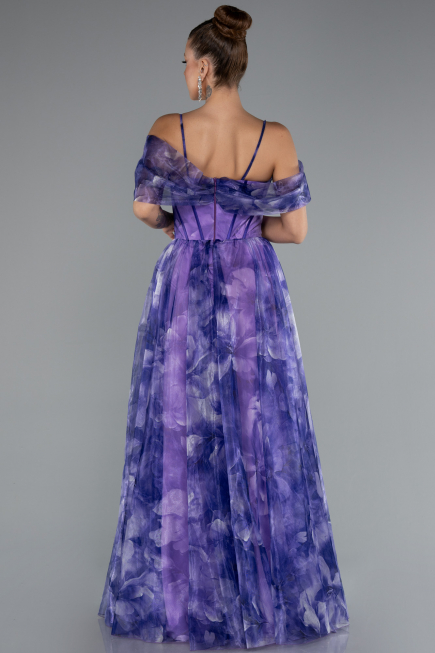 Robe de Soirée Longue Violet ABU5133