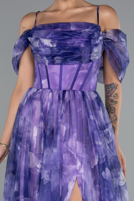 Robe de Soirée Longue Violet ABU5133