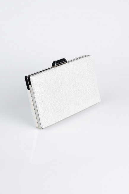 Sac De Soirée Luxe Argenté Argent SH801