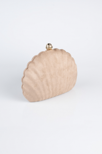 Sac De Soirée Luxe Couleur Daim Vison KC180