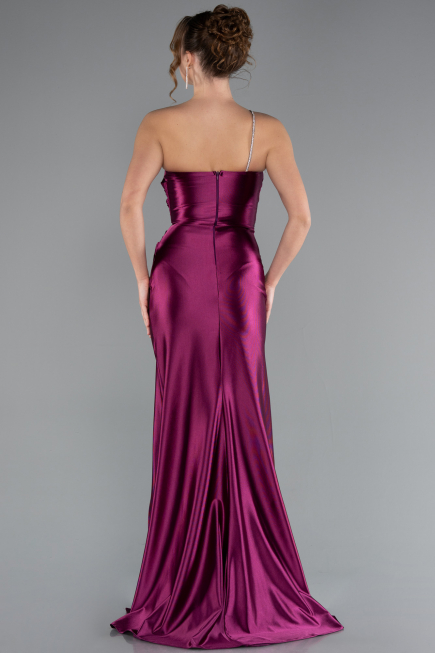 Robe de Soirée Longue Couleur Cerise ABU5022