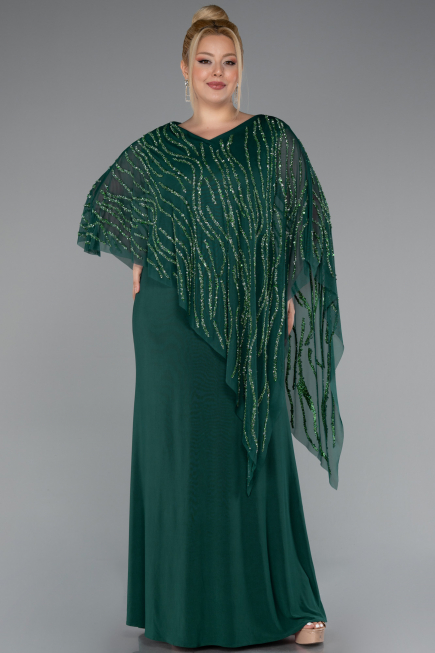 Robe Grande Taille Longue Émeraude ABU5158