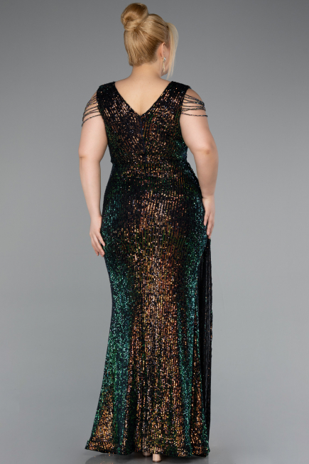 Robe De Soirée Grande Taille Longue Rinçage ABU4886