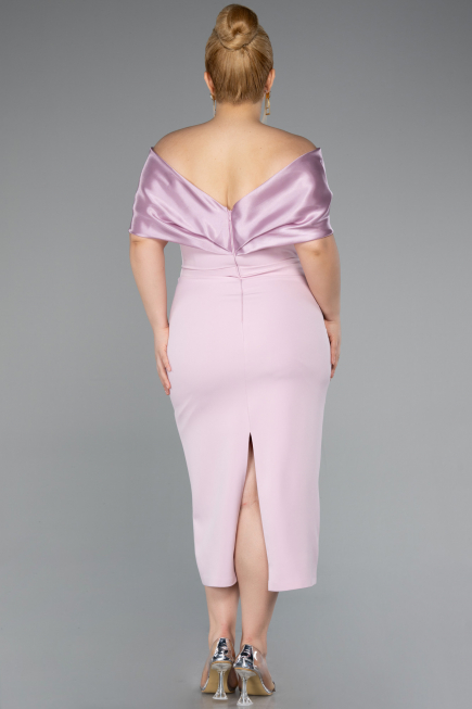 Robe De Invitation Grande Taille Midi Poudre ABK2400