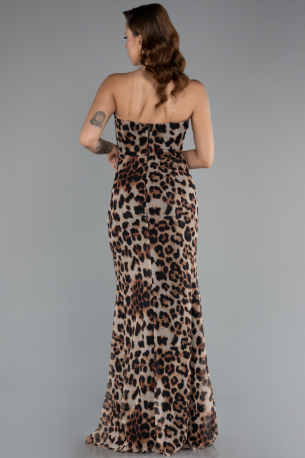 Robe de Soirée Longue Brun ABU5170