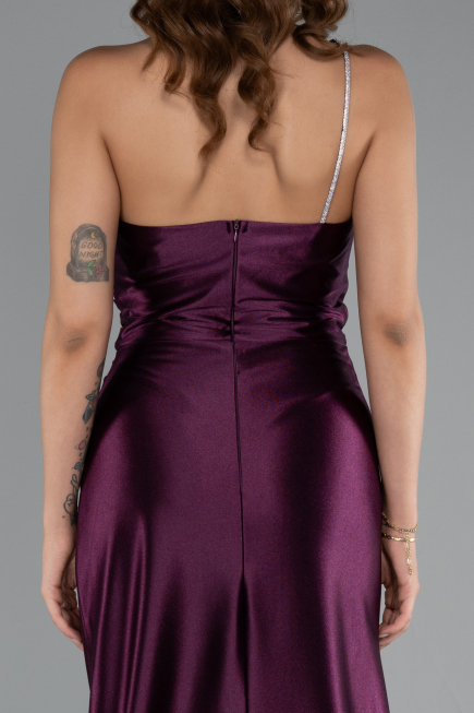 Robe de Soirée Longue Couleur Cerise ABU5022