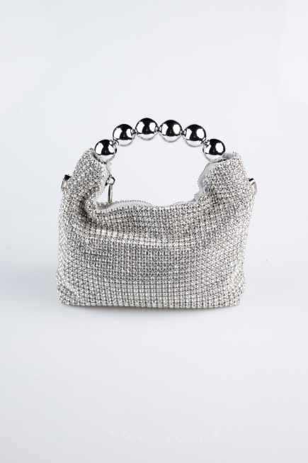 Sac de Soirée Luxe Swarovski Argent MN980