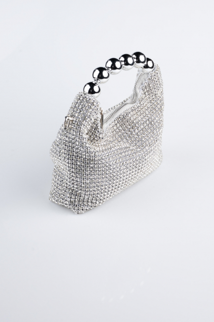 Sac de Soirée Luxe Swarovski Argent MN980