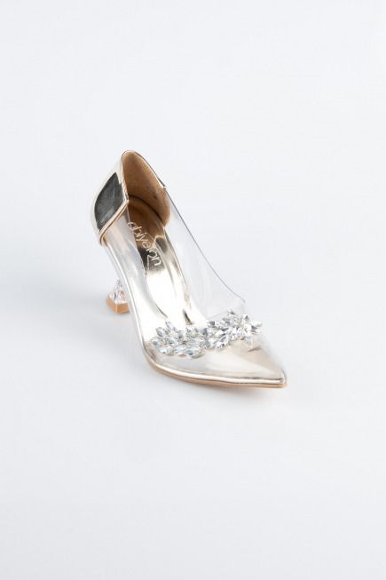 Stiletto Cuir Verni Or ABR1055