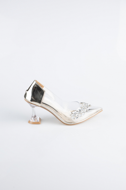 Stiletto Cuir Verni Or ABR1055