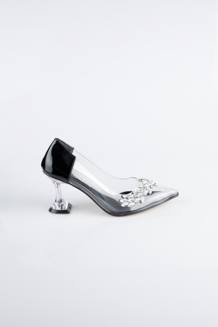 Stiletto Cuir Verni Noir ABR1055