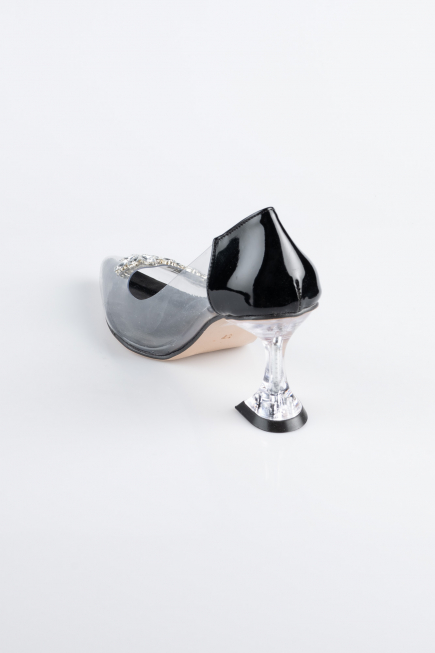 Stiletto Cuir Verni Noir ABR1055