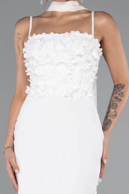 Robe de Soirée Longue Blanc ABU5181
