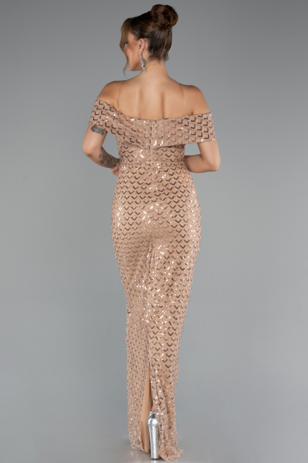 Robe de Soirée Longue Or ABU5186
