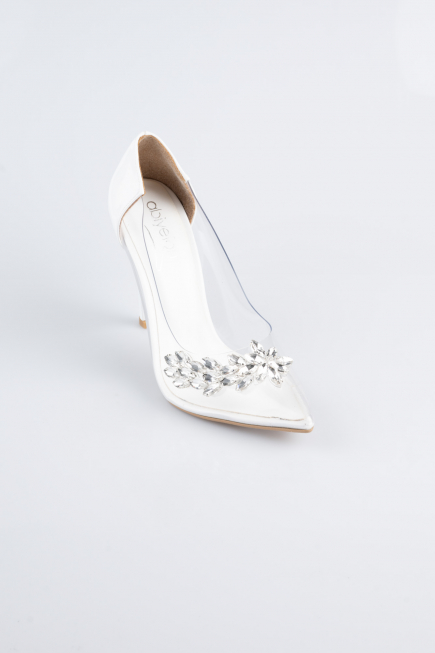 Chaussure Cuir Verni Blanc AB1150