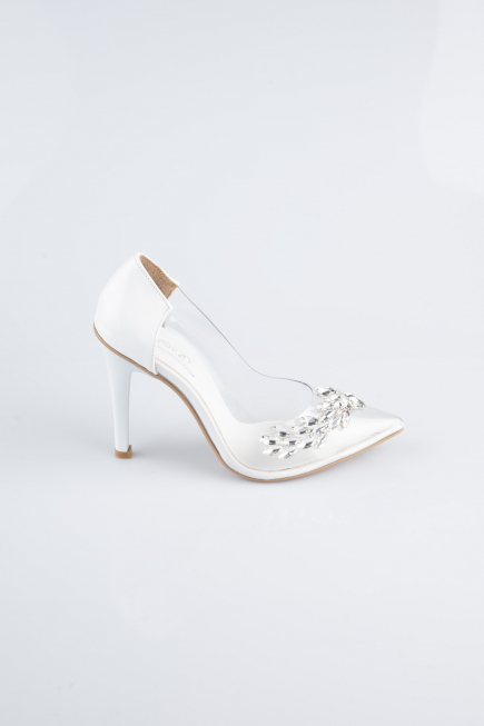 Chaussure Cuir Verni Blanc AB1150