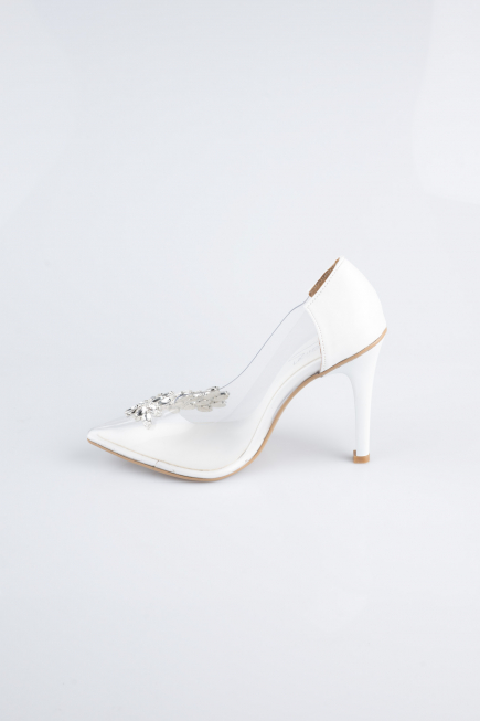 Chaussure Cuir Verni Blanc AB1150