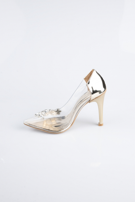 Chaussure Cuir Verni Or AB1150