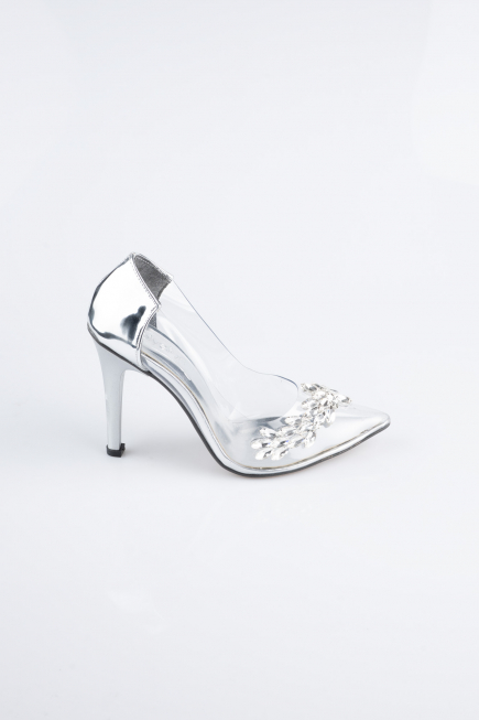 Chaussure Cuir Verni Argent AB1150