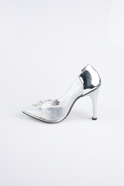 Chaussure Cuir Verni Argent AB1150