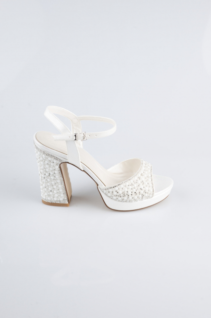 Chaussure de soirée Perlé Blanc AB1154