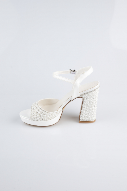 Chaussure de soirée Perlé Blanc AB1154