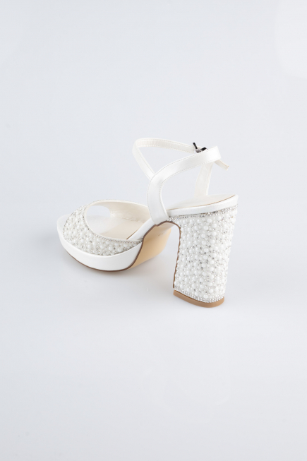 Chaussure de soirée Perlé Blanc AB1154