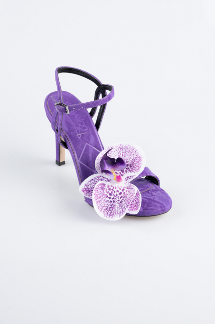 Chaussure de soirée Couleur daim Violet ABN1151