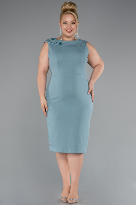 Robe De Fête Grande Taille Midi Menthe ABK2422
