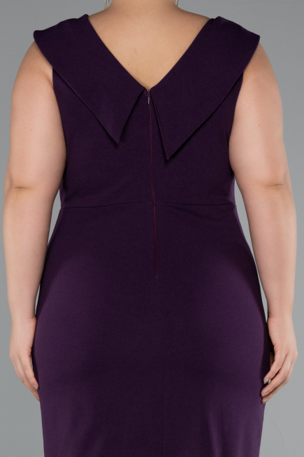 Robe De Fête Grande Taille Midi Violet ABK2422