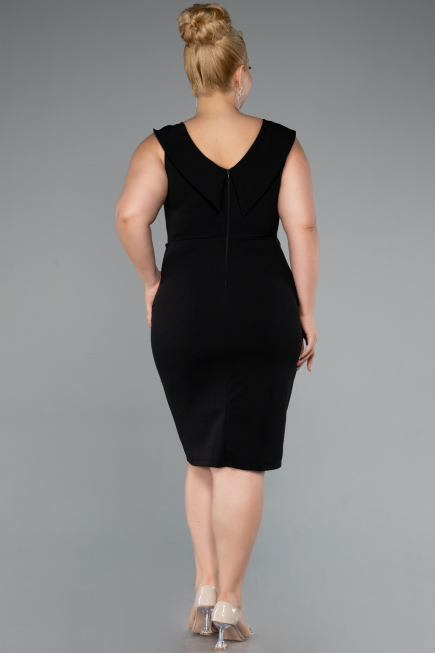 Robe De Fête Grande Taille Midi Noir ABK2422