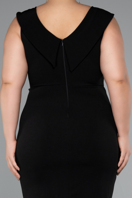 Robe De Fête Grande Taille Midi Noir ABK2422