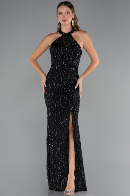 Robe de Soirée Longue Noir ABU5213