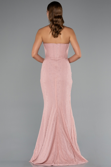 Robe Queue de Poisson Longue Dantelle Poudre ABU5215
