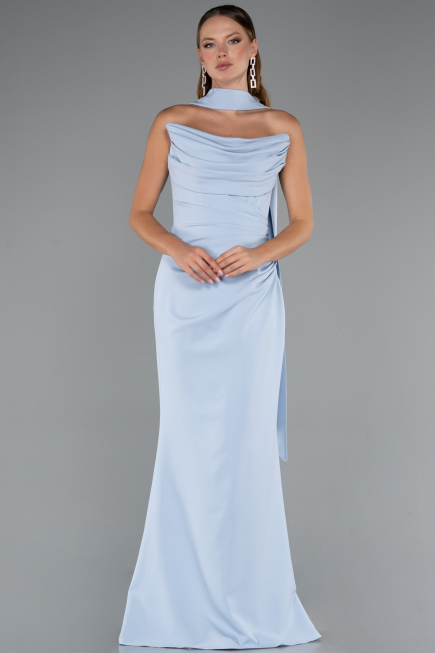 Robe de Soirée Longue Bleu clair ABU5216