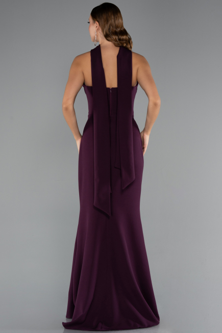 Robe de Soirée Longue Couleur Cerise ABU5216