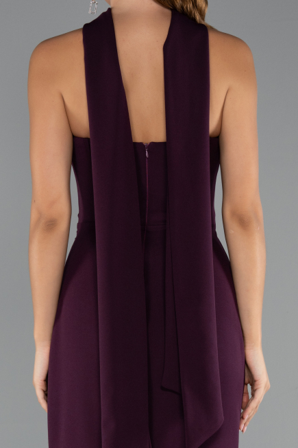 Robe de Soirée Longue Couleur Cerise ABU5216