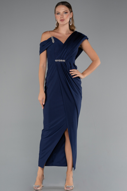 Robe de Cérémonie Midi Bleu Marine ABK2423